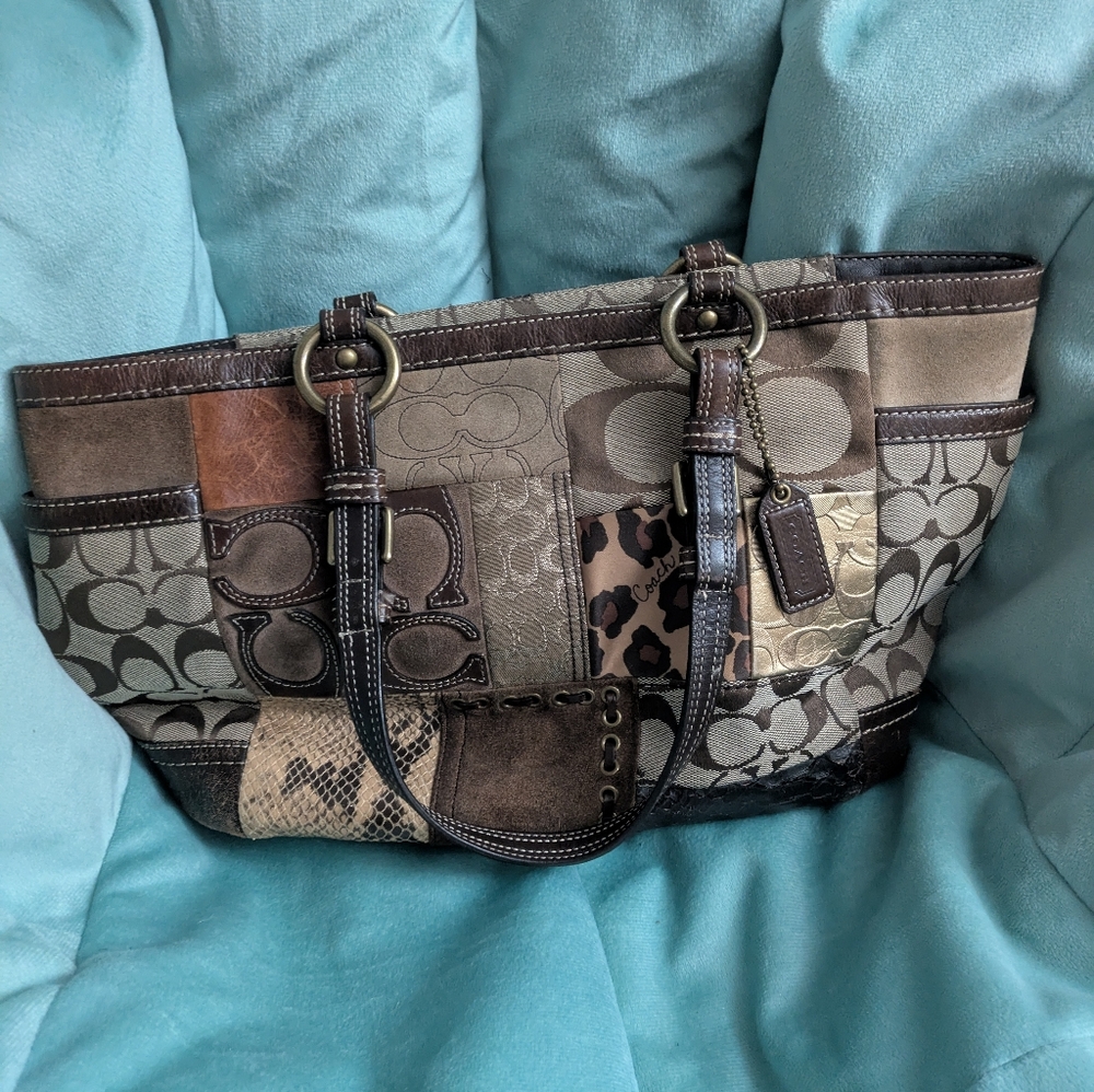 Coach Patchwork Shoulder Tote 11495